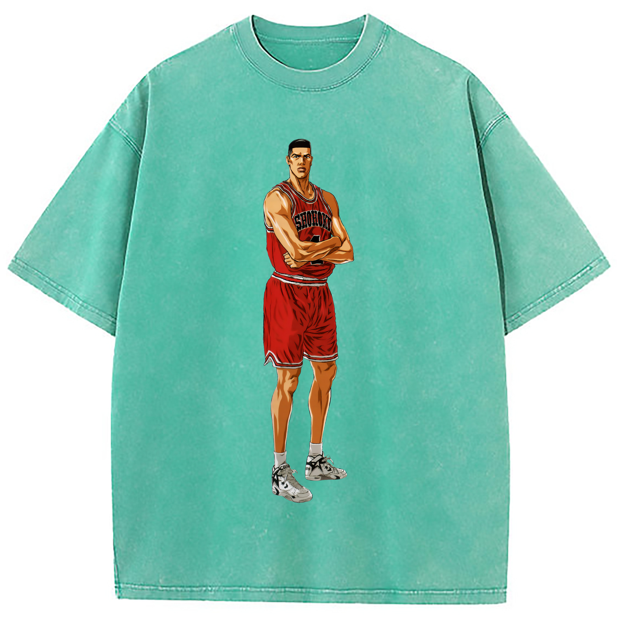 （画像用） SLAM DUNK／スラムダンク 綿100% ヴィンテージ風 半袖Tシャツ（フロントプリント）
